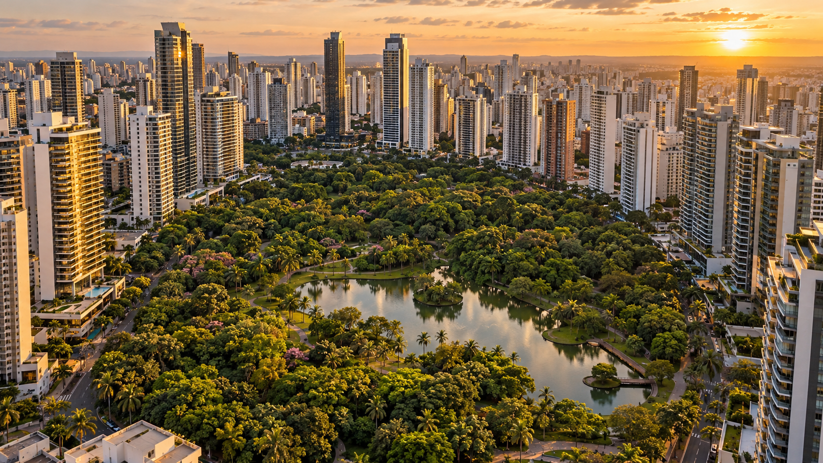Frente ao verde, o teto é o céu